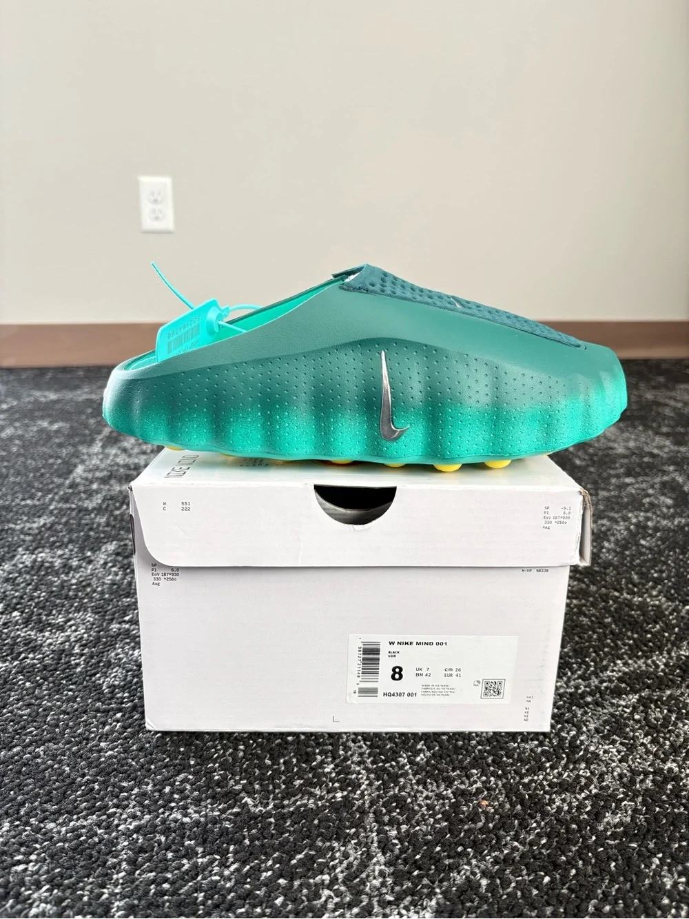 Nike Kids Teal Green Foam Slip-On Clog
